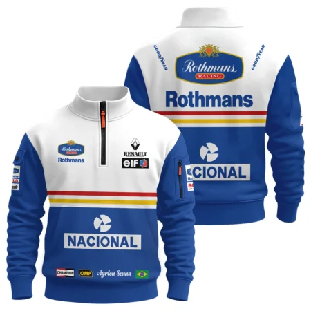 1994 Ayrton Senna Rothmans Williams Renault F1 Sweatshirt Zipper BL3725A6SHZ