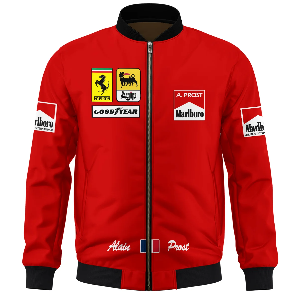 1990 Alain Prost Racing Costume Ferrari F1 Team Bomber BLVAAP070725A02BB - Image 2