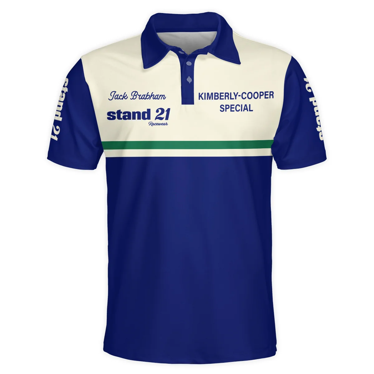 Alternative view of 1990s Sir Jack Brabham Race IndyCar Suit Polo Shirt BLVAJB070725A02PL