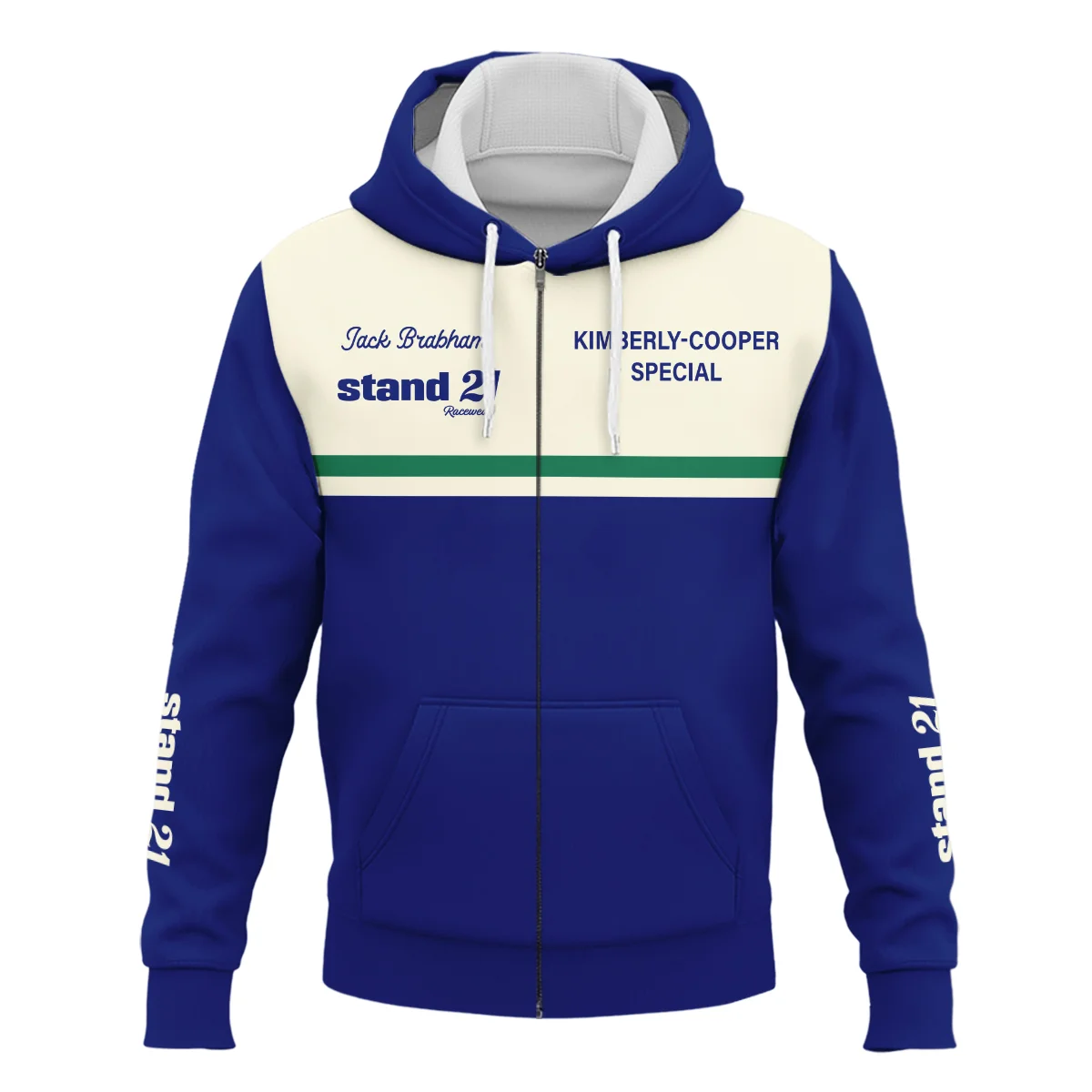 Alternative view of 1990s Sir Jack Brabham Race IndyCar Suit Zipper Hoodie BLVAJB070725A02ZHD