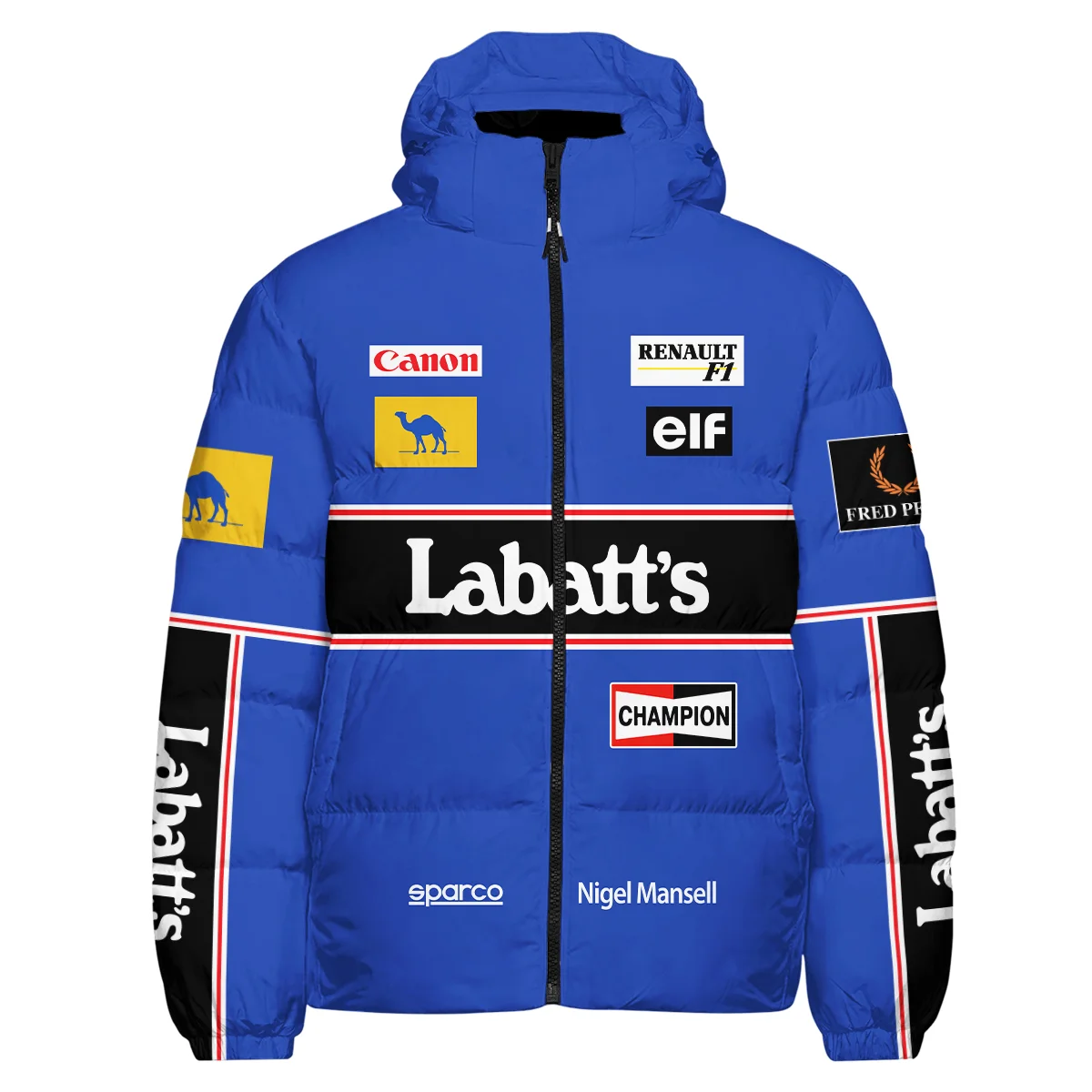 1992 Nigel Mansell Racing Suit Williams F1 Down & Puffer Jackets BLNM29725A1HCJ - Image 2