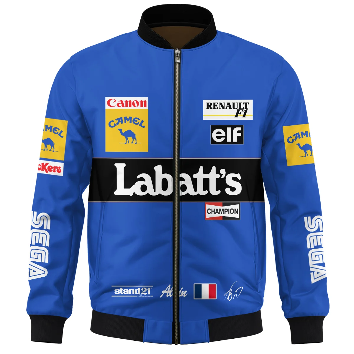 Alternative view of 1993 Alain Prost Racing Suit Williams Renault F1 Team Bomber BLVAAP070725A03BB