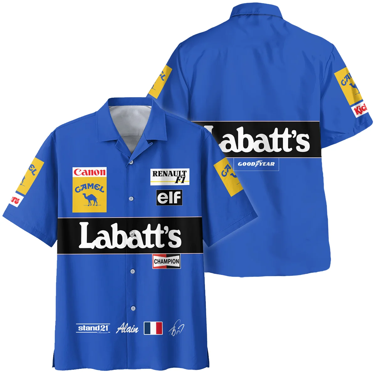 1993 Alain Prost Racing Suit Williams Renault F1 Team Hawaiian Shirt BLVAAP070725A03HW