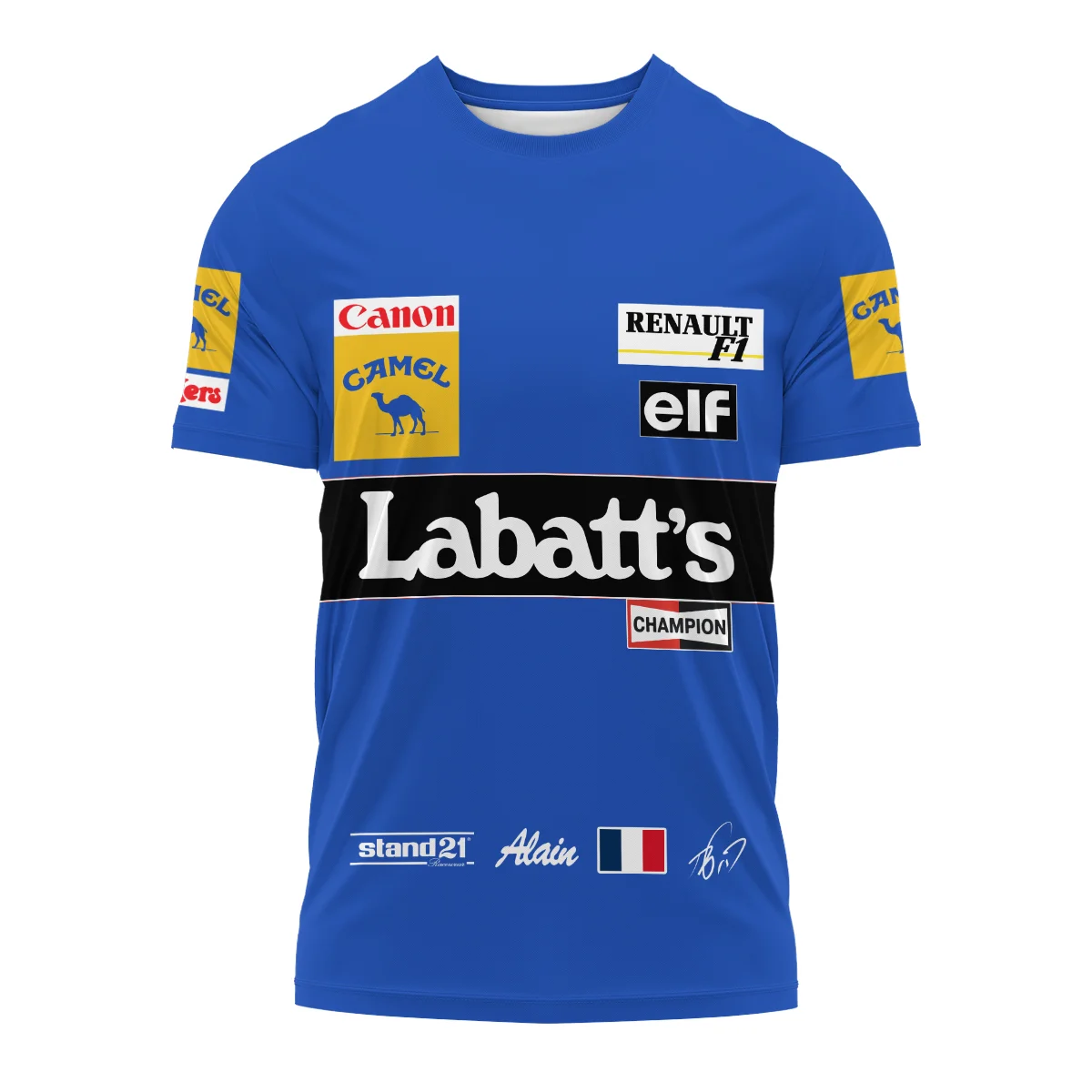 1993 Alain Prost Racing Suit Williams Renault F1 Team T-Shirt BLVAAP070725A03TS - Image 2