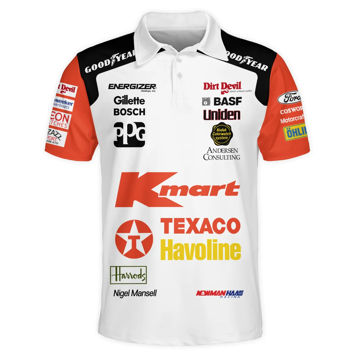 Alternative view of 1993 Nigel Mansell Racing Suit Newman Haas IndyCar Polo Shirt BLNM29725A6PL