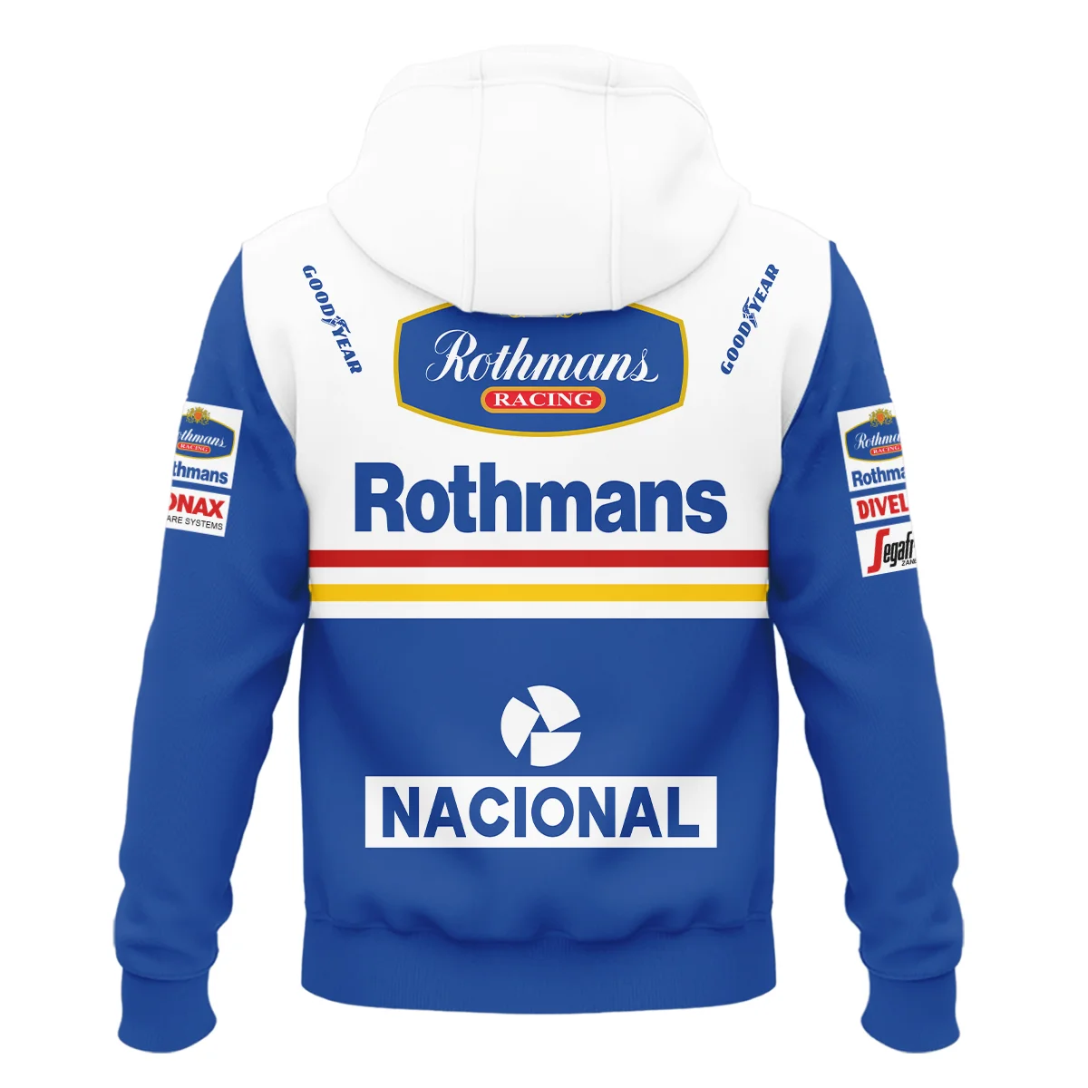1994 Ayrton Senna Rothmans Williams Renault F1 Racing Team Hoodie BL3725A6HD - Image 3