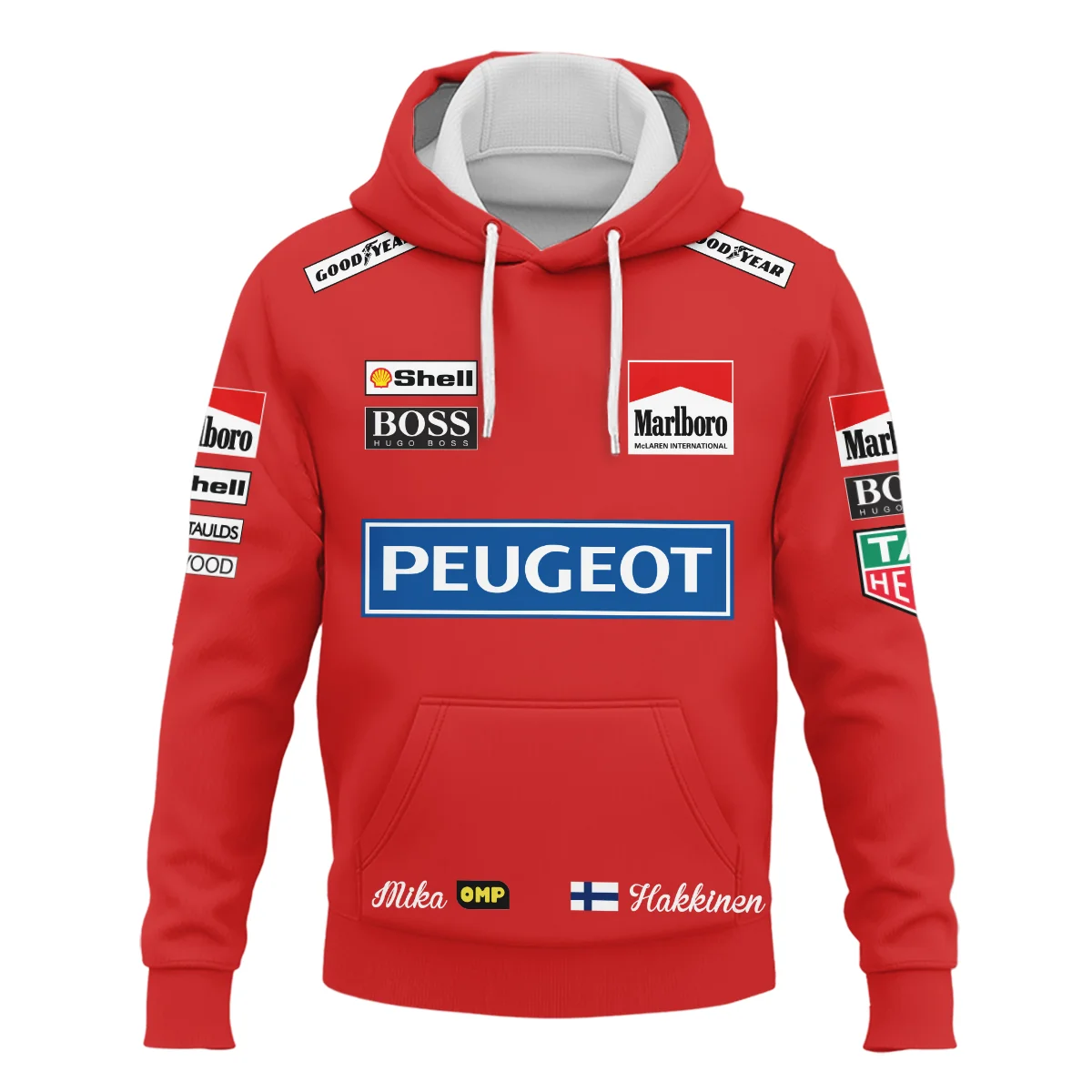 1994 Mika Hakkinen Racing Suit McLaren F1 Hoodie BLVAMH271025A1HD - Image 2