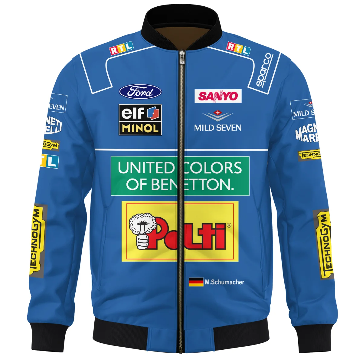 1994 WDC Michael Schumacher Race Suit Benetton F1 Bomber BLVAMC020925A4BB - Image 2