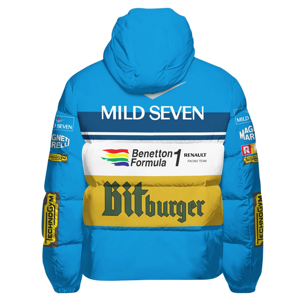 1995 WDC Michael Schumacher Race Suit Benetton F1 Down & Puffer Jackets BLVAMC020925A1HCJ - Image 3