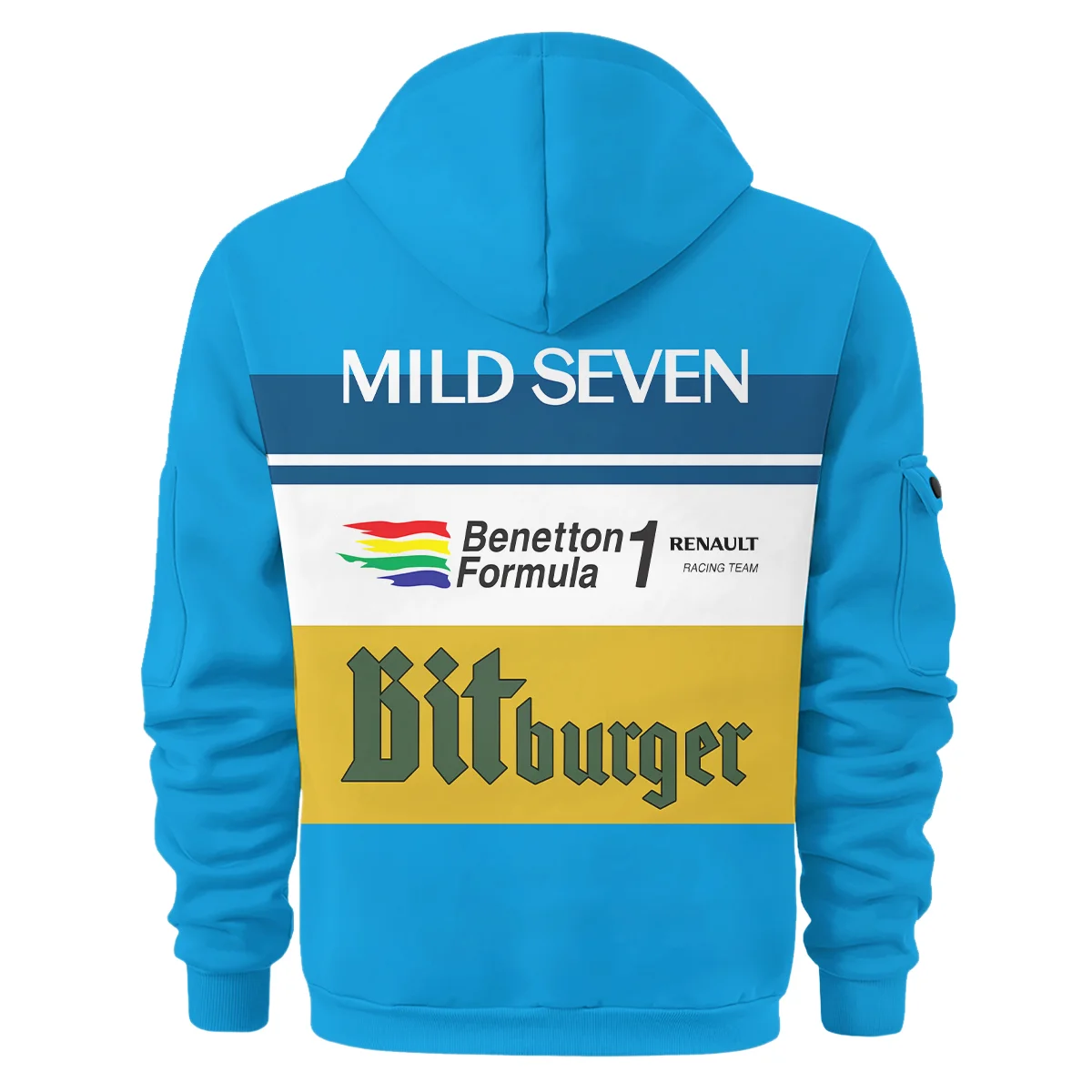 1995 WDC Schumi Race Suit Benetton Hoodie Half Zip BLVAMC020925A1HDF - Image 3