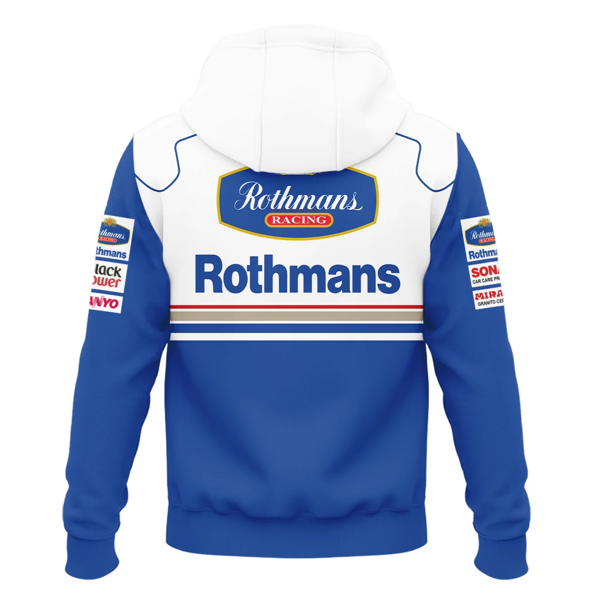 1996 Jacques Villeneuve Racing Suit Williams F1 Zipper Hoodie BLJV10825A1ZHD - Image 3