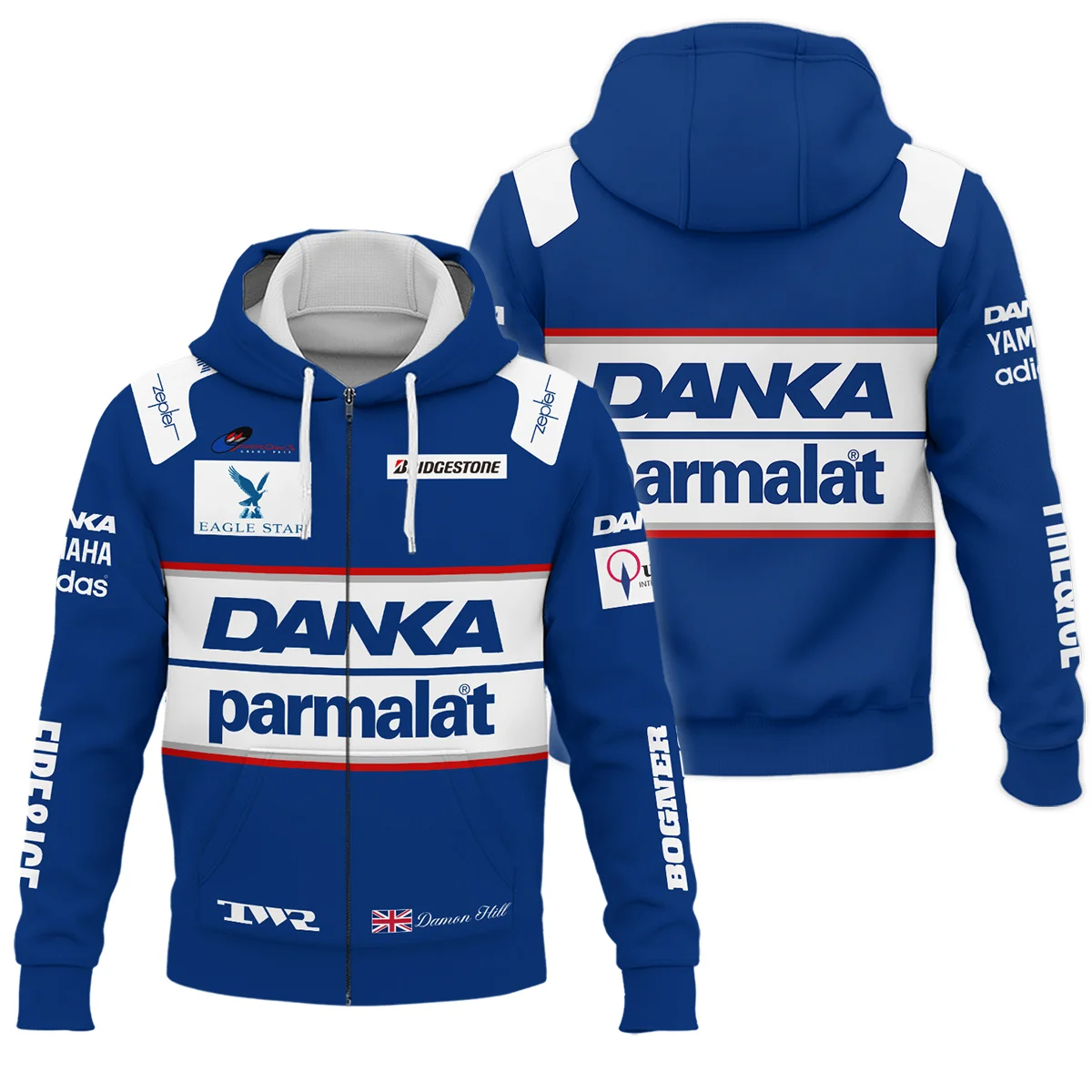 1997 Damon Hill Racing Suit Zipper Hoodie BLVADH050925A4ZHD