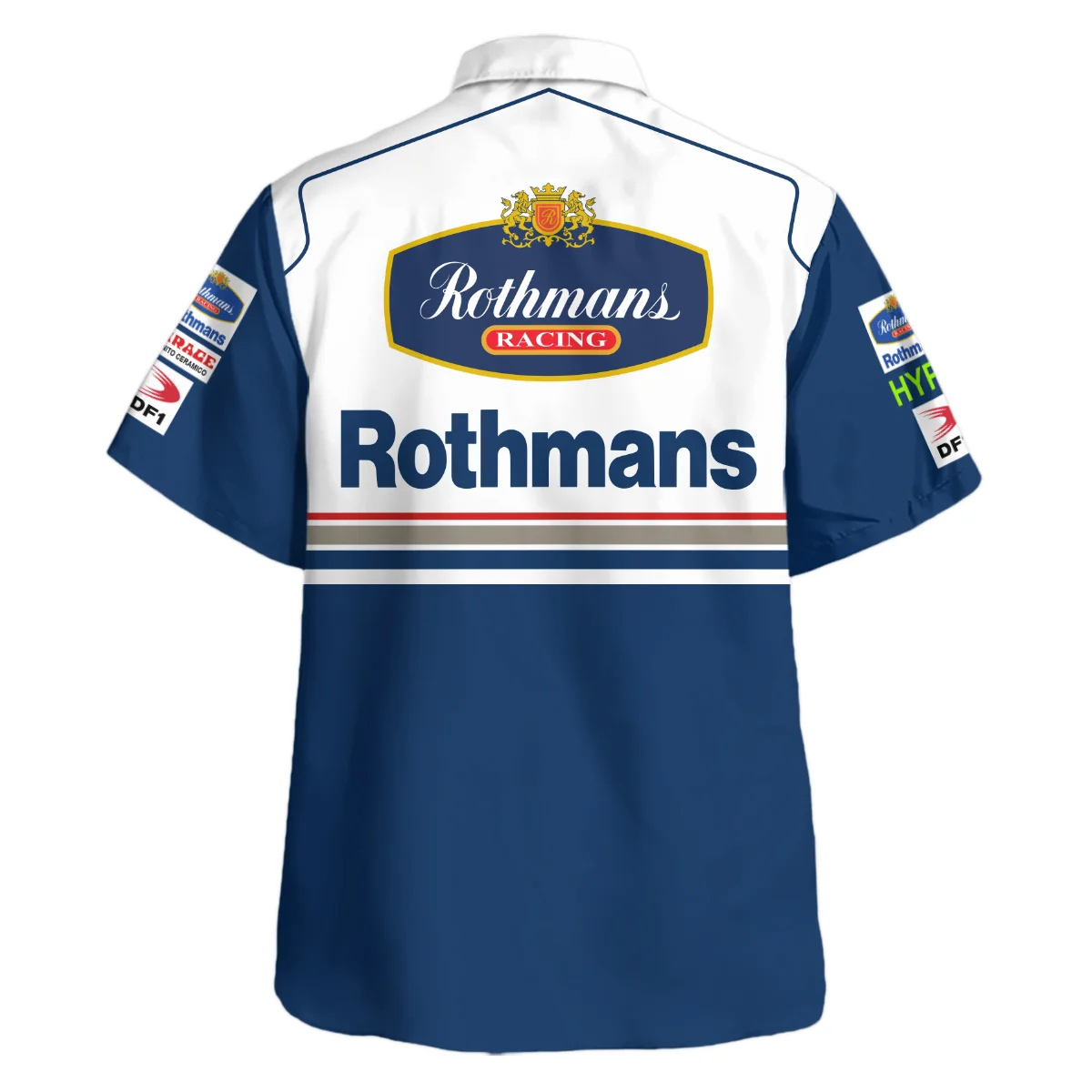 1997 Jacques Villeneuve Racing Suit Williams F1 Hawaiian Shirt BLJV10825A2HW - Image 3