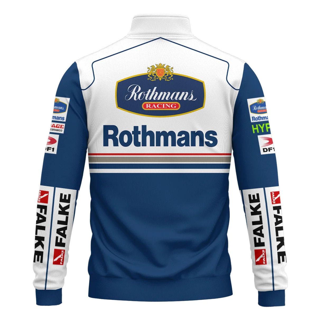 1997 Jacques Villeneuve Racing Suit Williams F1 Quarter-Zip Sweatshirt BLJV10825A2QZS - Image 3