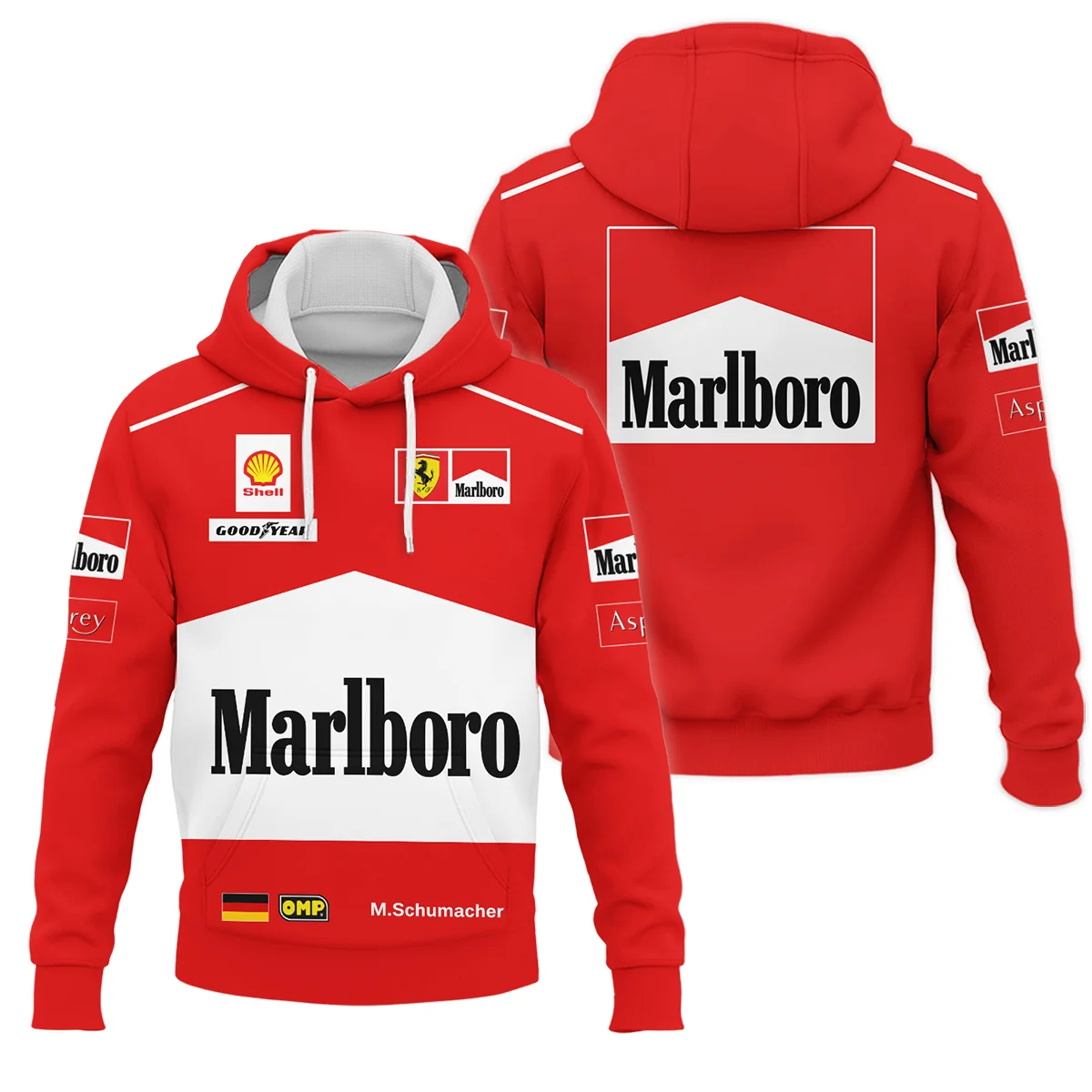 1997 Michael Schumacher Race Suit Ferrari F1 Hoodie Unisex Motorsport Apparel BLVAMC020925A7HD