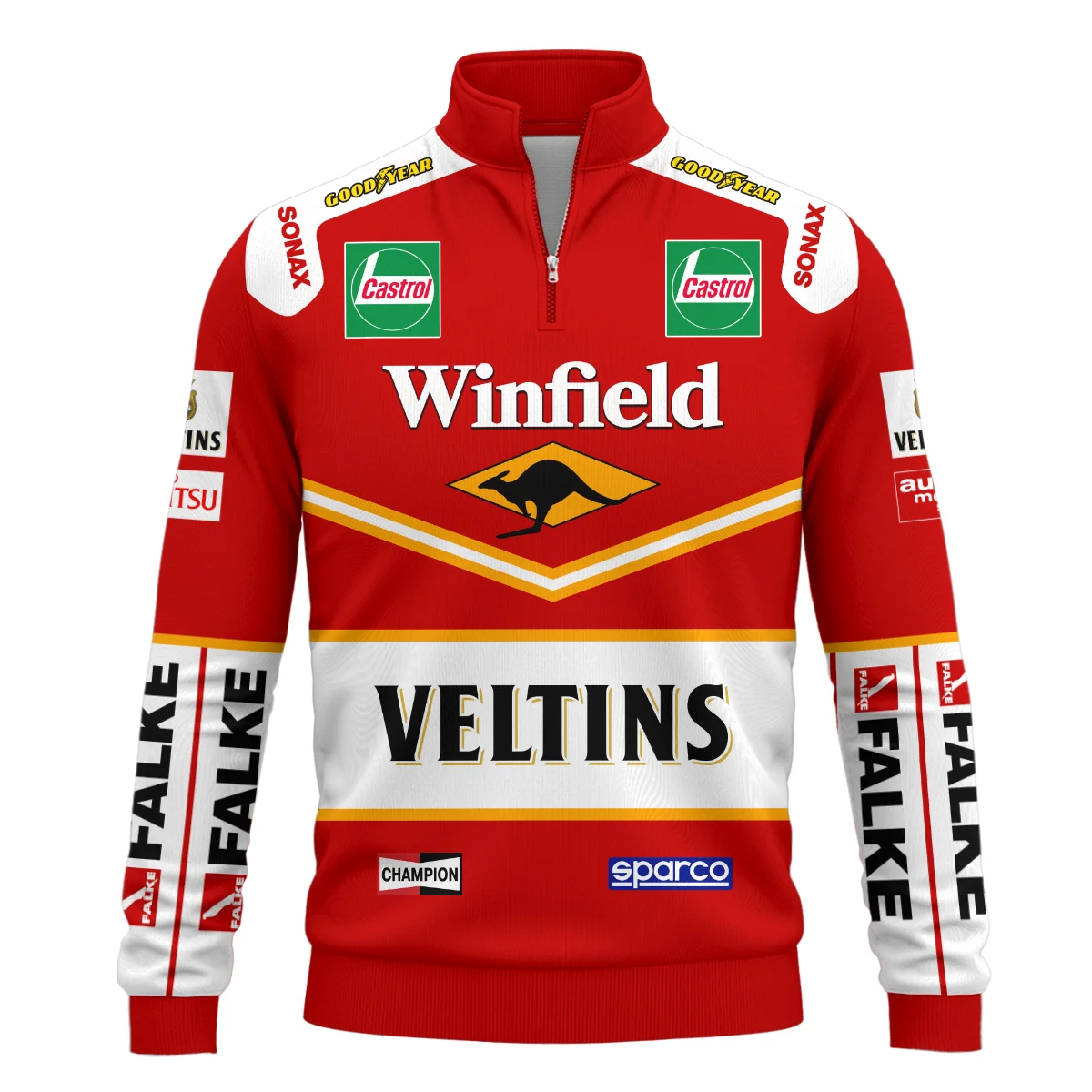 1998 Jacques Villeneuve Racing Suit Williams F1 Quarter-Zip Sweatshirt BLJV10825A3QZS - Image 2
