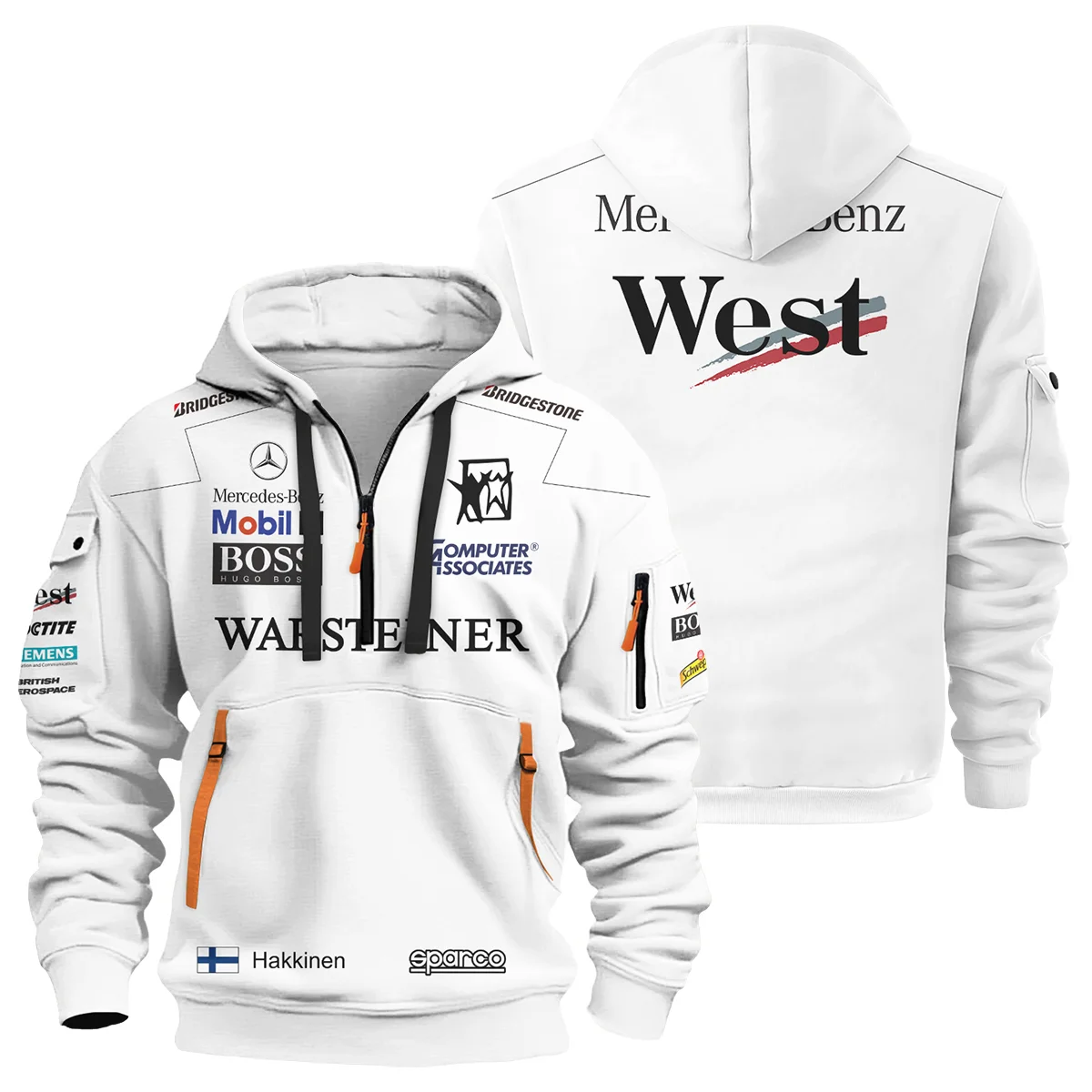 1998 WDC-Inspired Racing Suit Hoodie Half Zip BLVAMH271025A4HDF