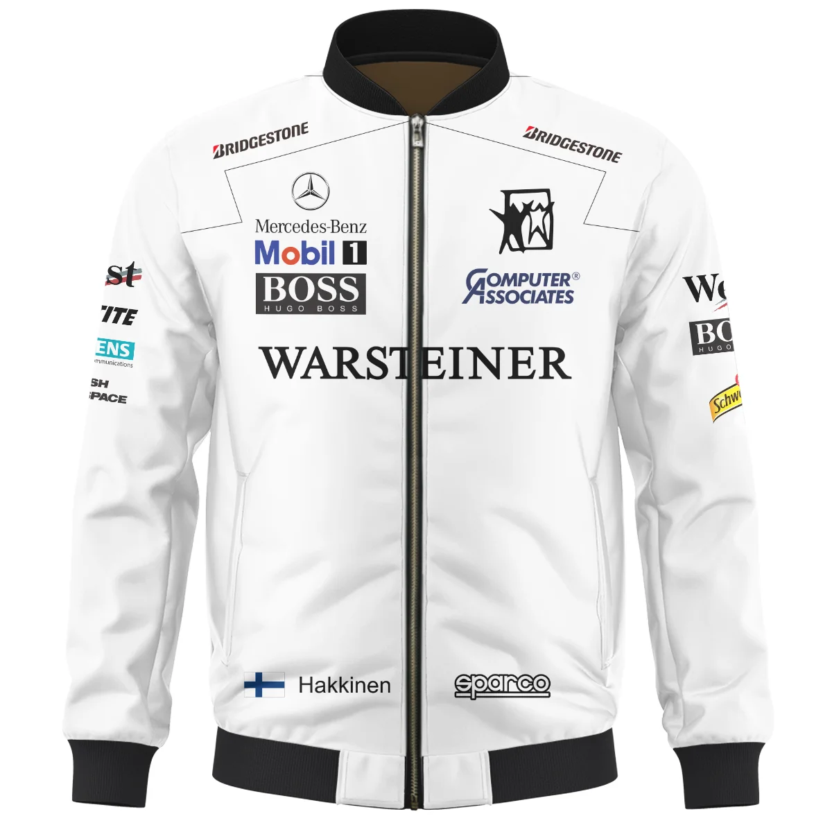 1998 WDC Mika Hakkinen Racing Suit McLaren F1 Bomber BLVAMH271025A4BB - Image 2