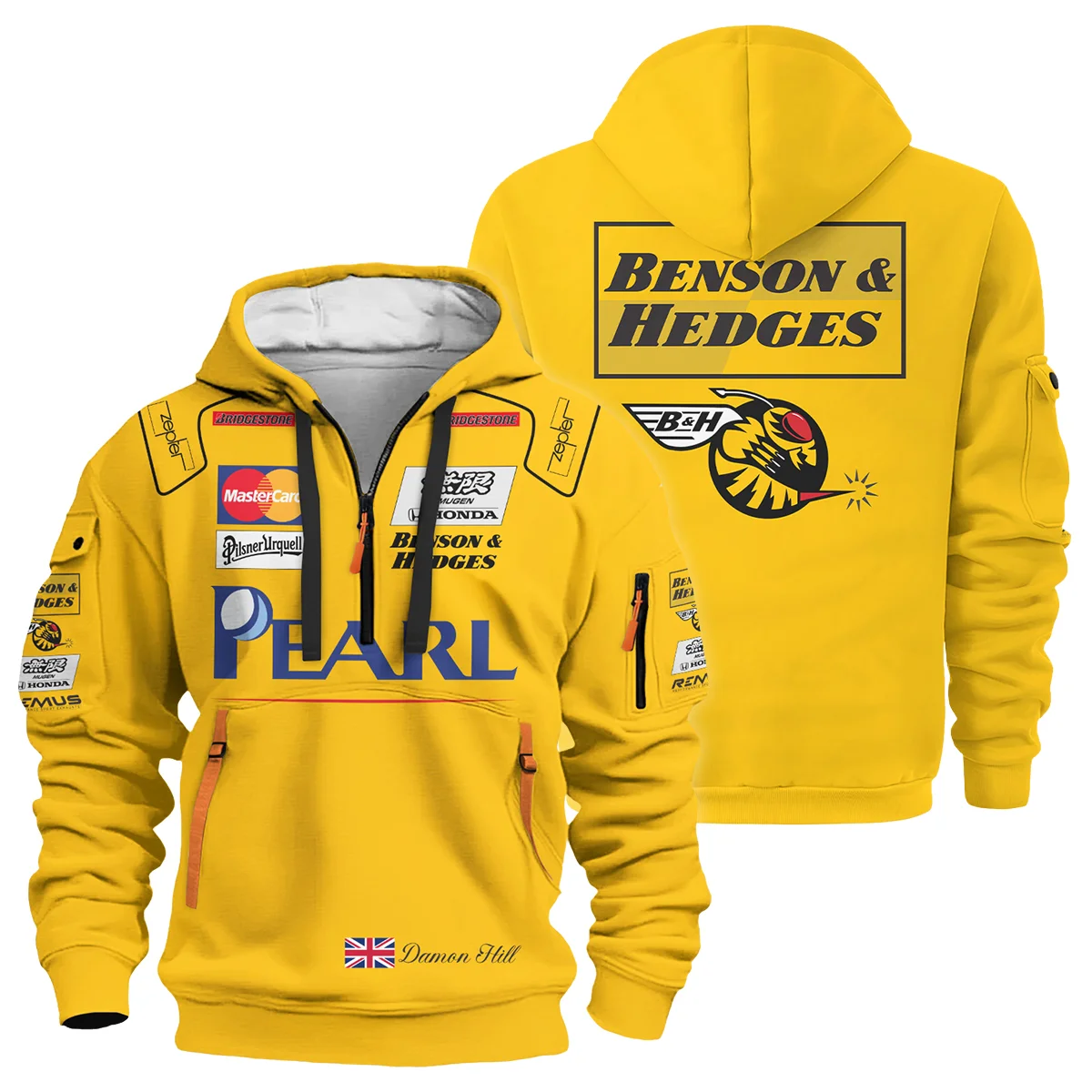 1999 Damon Hill Racing Suit Hoodie Half Zip BLVADH050925A3HDF