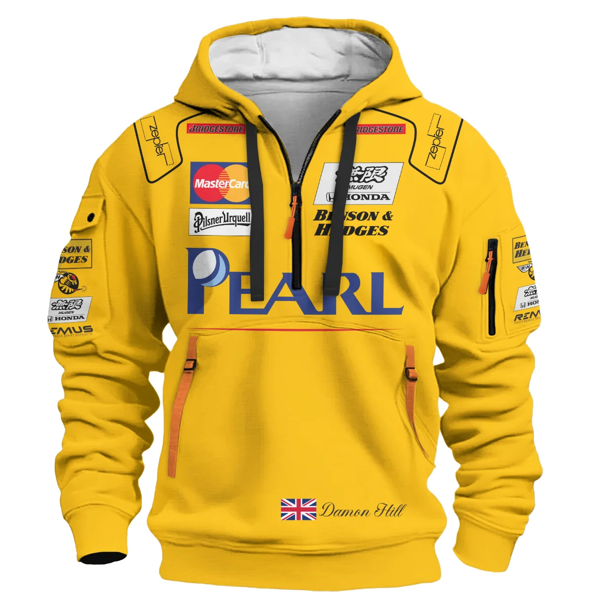 Alternative view of 1999 Damon Hill Racing Suit Hoodie Half Zip BLVADH050925A3HDF
