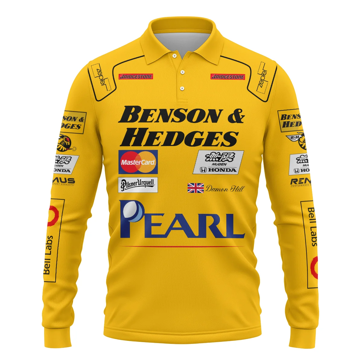 Alternative view of 1999 Damon Hill Racing Suit Long Polo Shirt BLVADH050925A3LPL