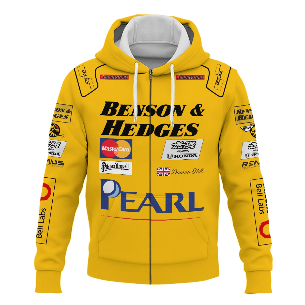 Alternative view of 1999 Damon Hill Racing Suit Zipper Hoodie BLVADH050925A3ZHD