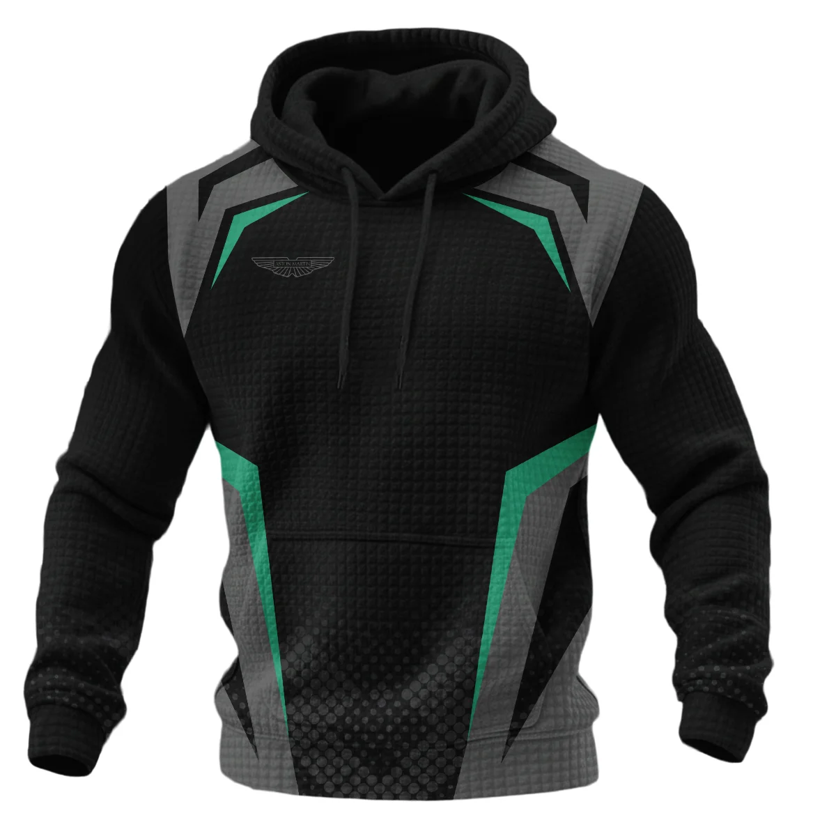 Aston Martin F1 Teamwear Hoodie Quilted Waffle BLVA5326A3AMHQW - Image 2