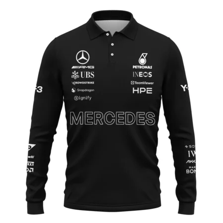 Alternative view of 2026 Y-3 x Mercedes F1 Teamwear - Long Polo Shirt BLMER18326A3LPL