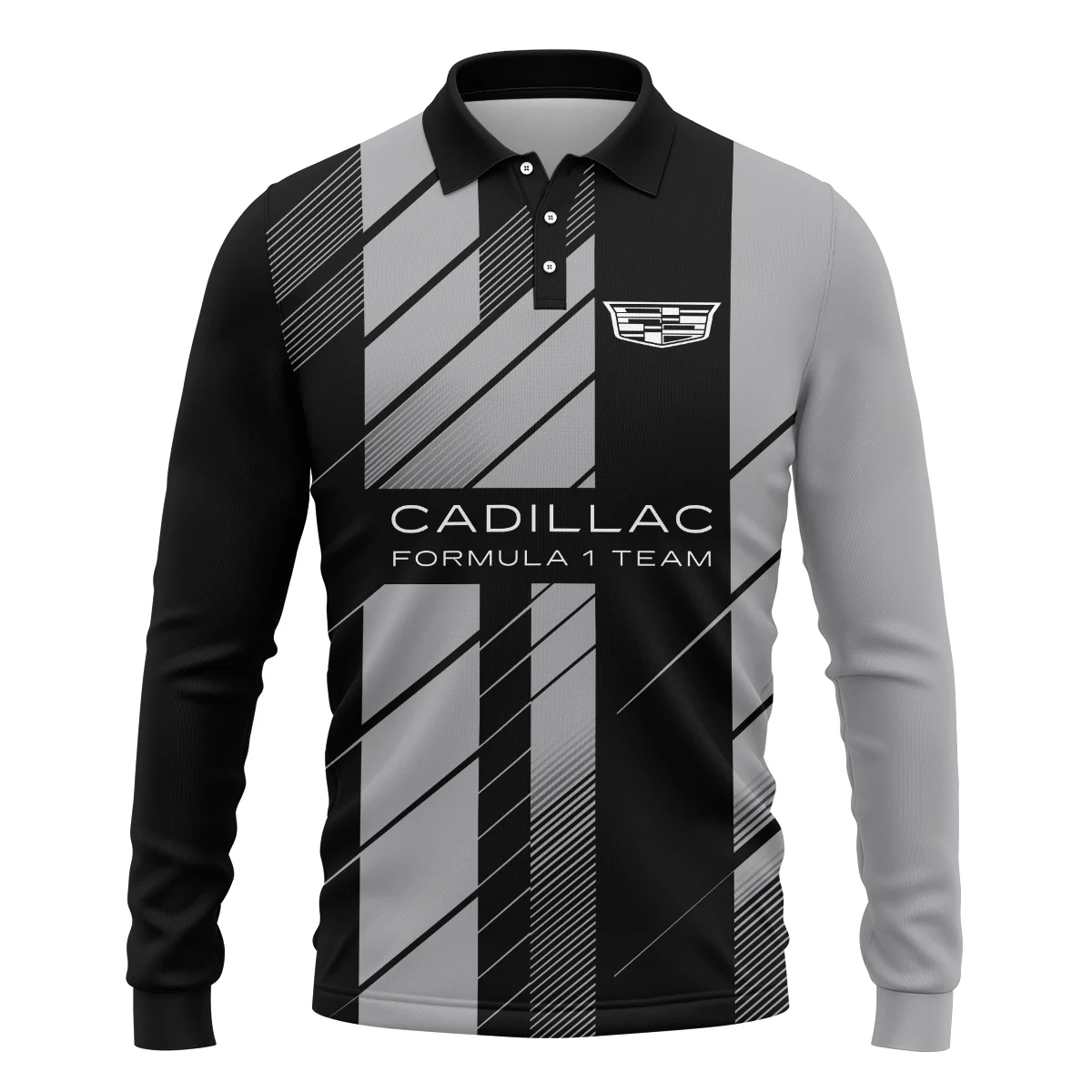 Cadillac F1 Teamwear Long Polo Shirt BLVA5326A2CADLPL - Image 2