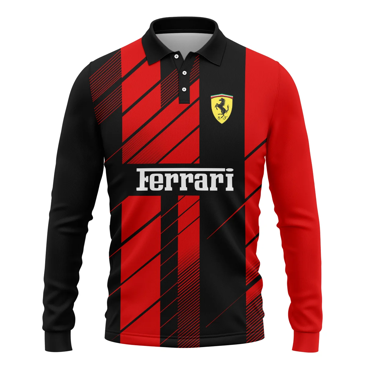 Ferrari F1 Teamwear Long Polo Shirt BLVA5326A2FRRLPL - Image 2