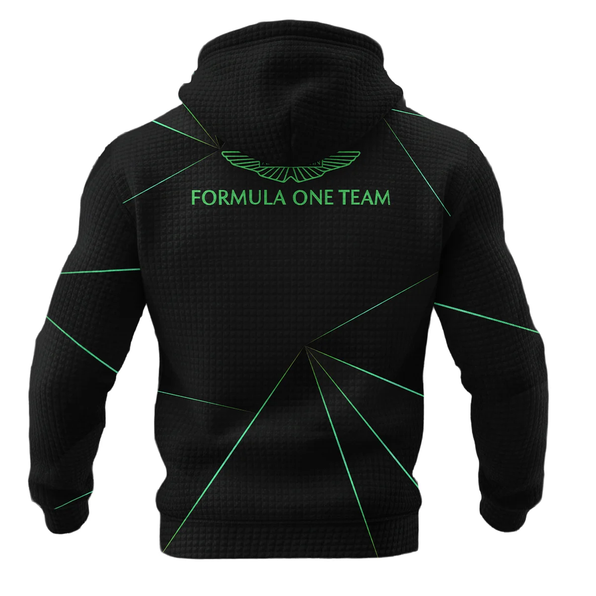 Aston Martin F1 Teamwear Hoodie Quilted Waffle BL8326A1AMHQW - Image 3