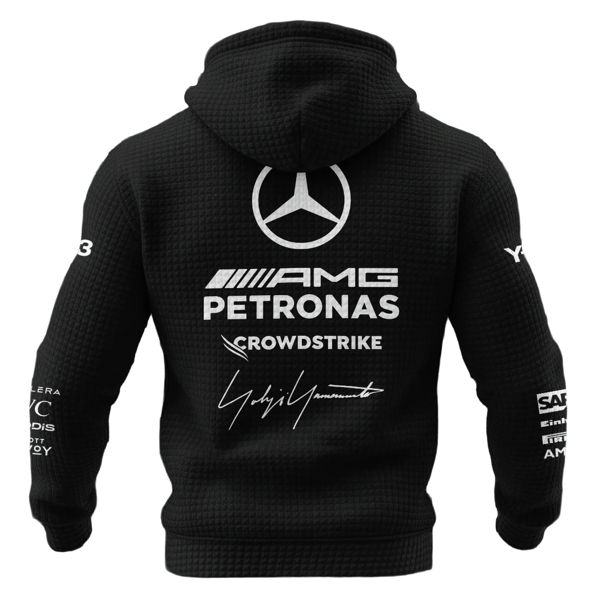 2026 Y-3 x Mercedes F1 Teamwear - Hoodie Quilted Waffle BLMER18326A3HQW - Image 3