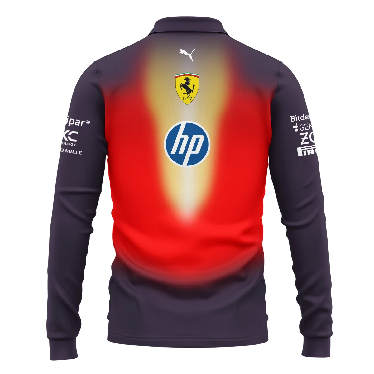 2026 China GP Edition Ferrari F1 Long Polo Shirt BLVA12326FRRLPL - Image 3