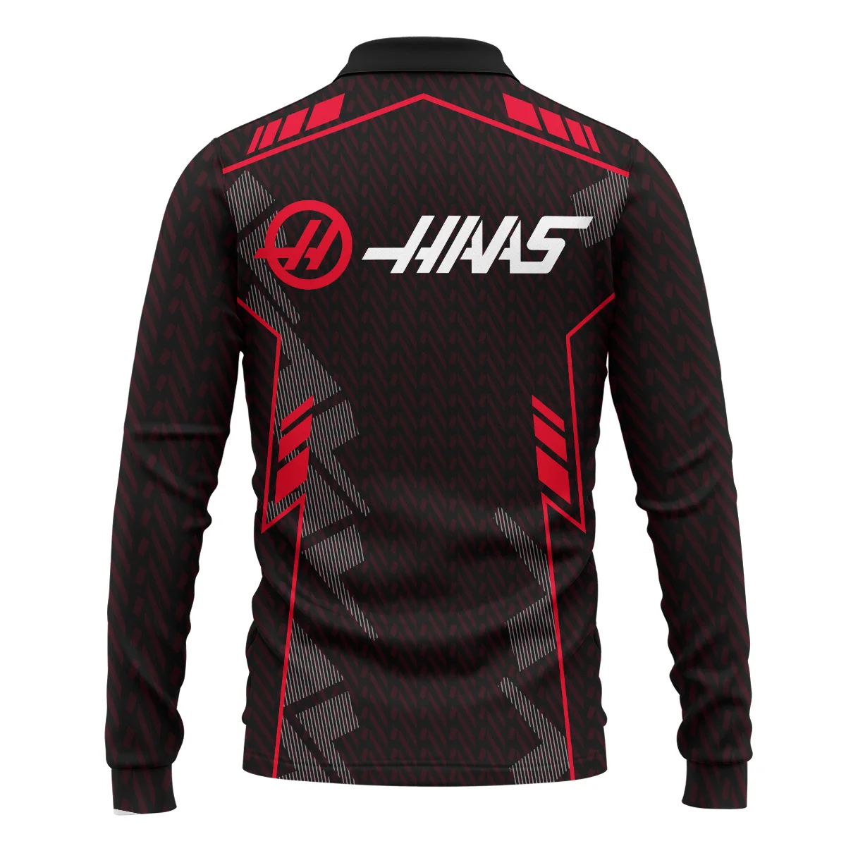 Haas F1 Teamwear Long Polo Shirt BLVA5326A1HAASLPL - Image 3