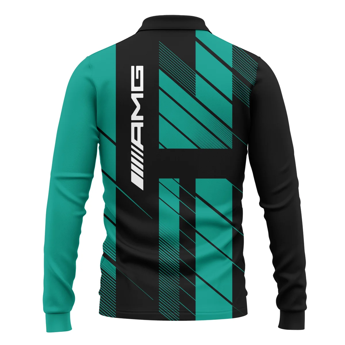 Mercedes F1 Teamwear Long Polo Shirt BLVA5326A2MERLPL - Image 3