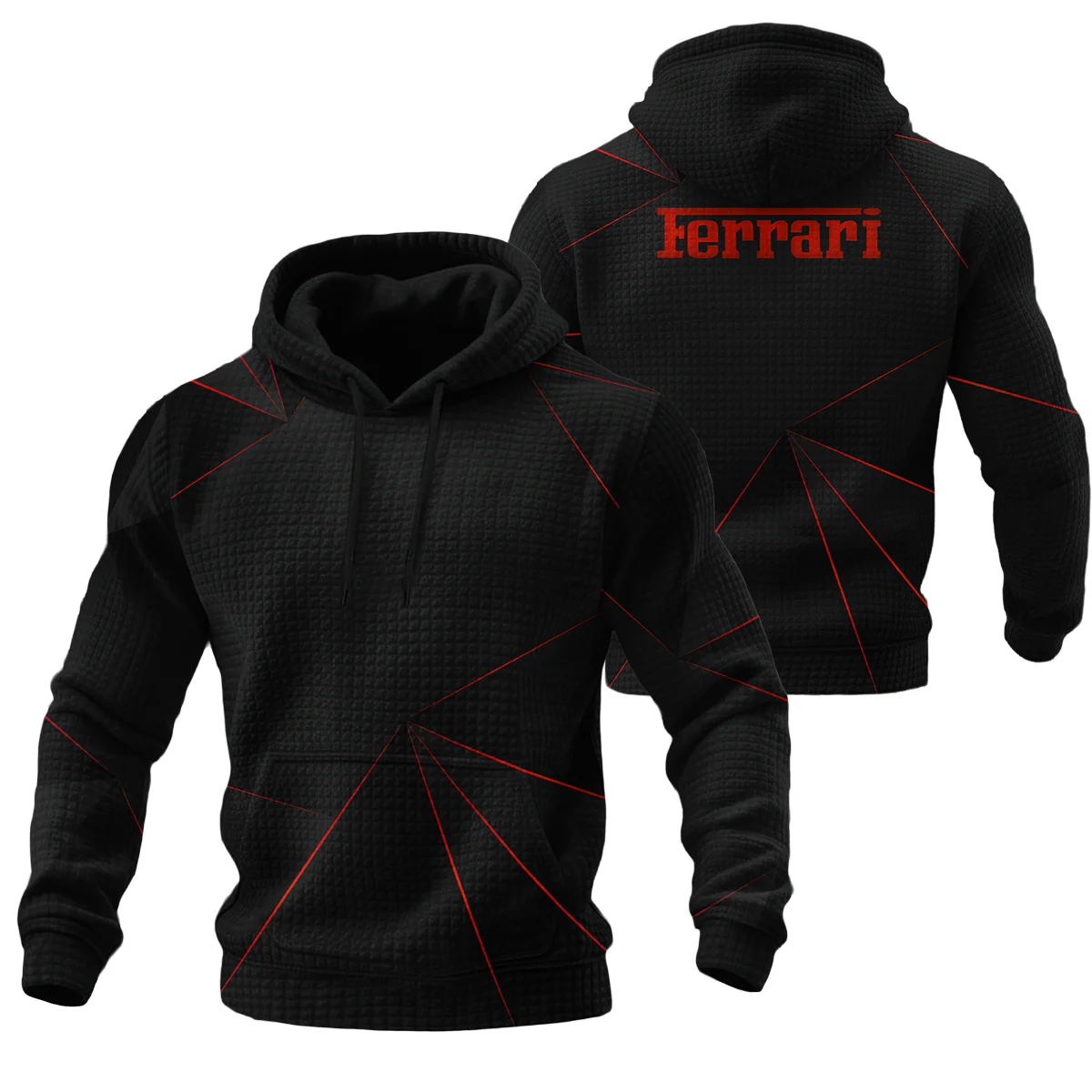 Ferrari F1 Teamwear Hoodie Quilted Waffle BL8326A1FRRHQW