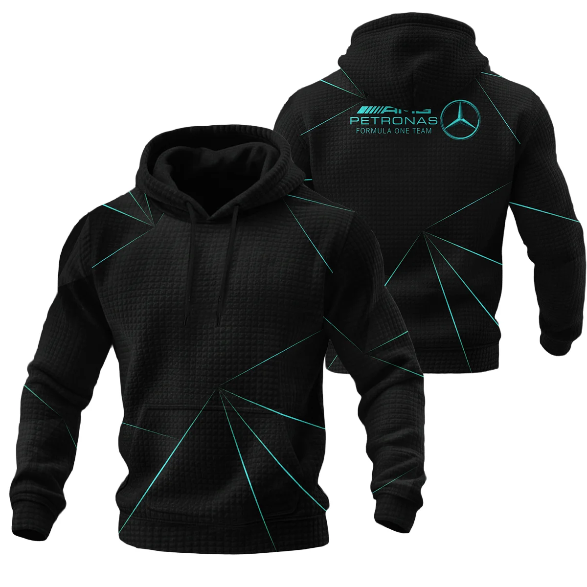Mercedes F1 Teamwear Hoodie Quilted Waffle BL8326A1MERHQW