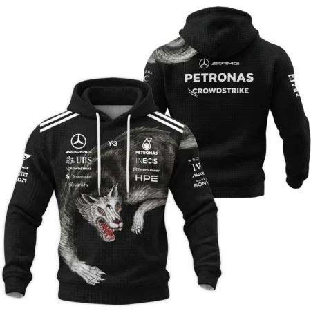 2026 Mercedes x Y-3 Japan GP F1 - Hoodie Quilted Waffle BLMER18326A2HQW