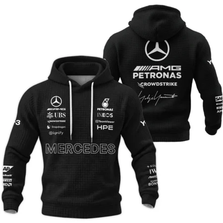 2026 Y-3 x Mercedes F1 Teamwear - Hoodie Quilted Waffle BLMER18326A3HQW
