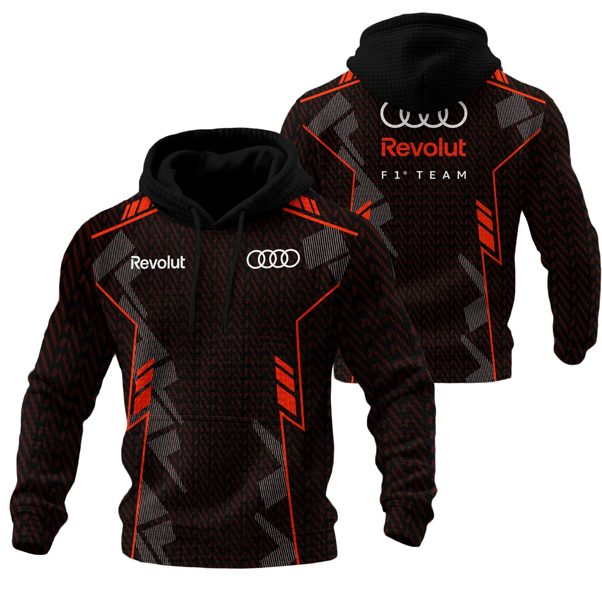 Audi F1 Teamwear Hoodie Quilted Waffle BLVA5326A1AUDIHQW