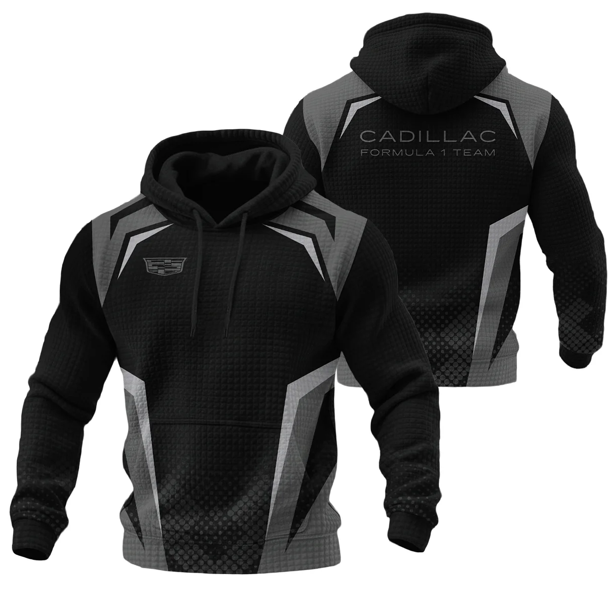 Cadillac F1 Teamwear Hoodie Quilted Waffle BLVA5326A3CDLHQW