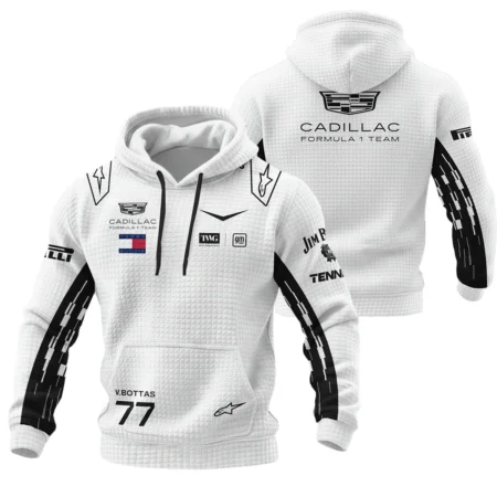 2026 Valtteri Bottas Cadillac F1 Team Apparel Hoodie Quilted Waffle BLVA9326VB4HQW
