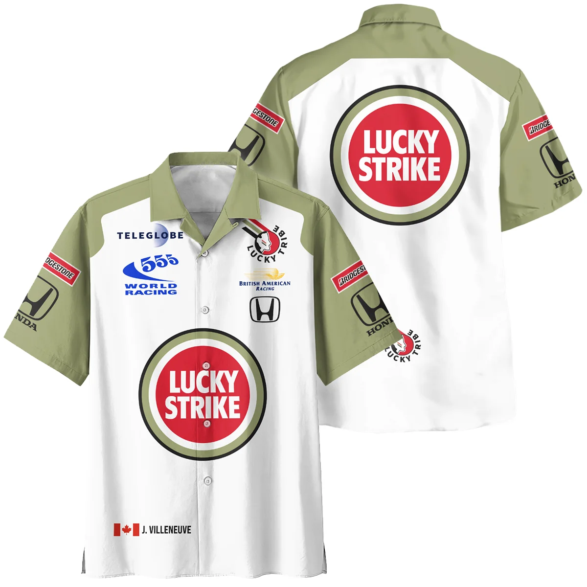 2001 Jacques Villeneuve Racing Suit F1 Hawaiian Shirt BLJV10825A5HW