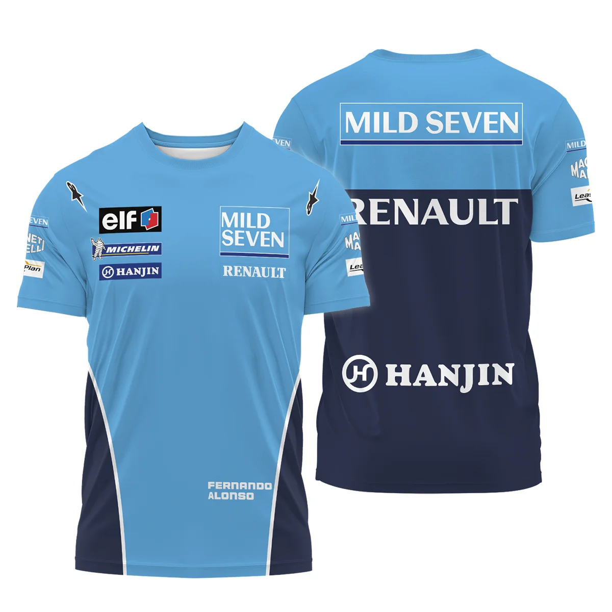 2003 Fernando Alonso Racing Suit Renault F1 T-Shirt Unisex Motorsport Apparel BLVAFA030925A7TS