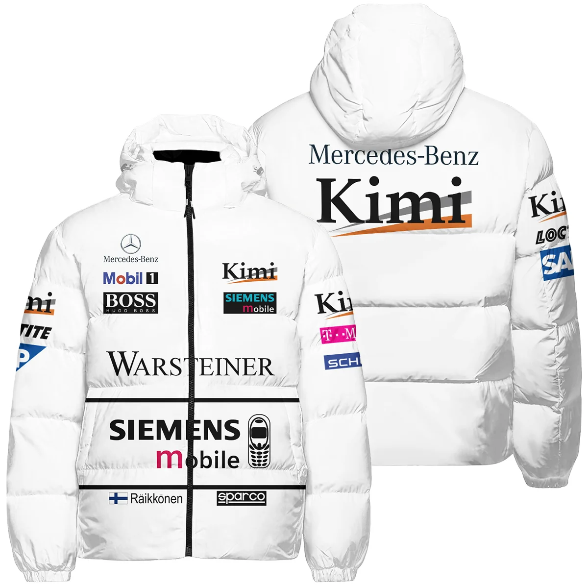 2003 Kimi Raikkonen Racing Suit McLaren F1 Down & Puffer Jackets Unisex Motorsport Apparel BLVAKR191125A2HCJ
