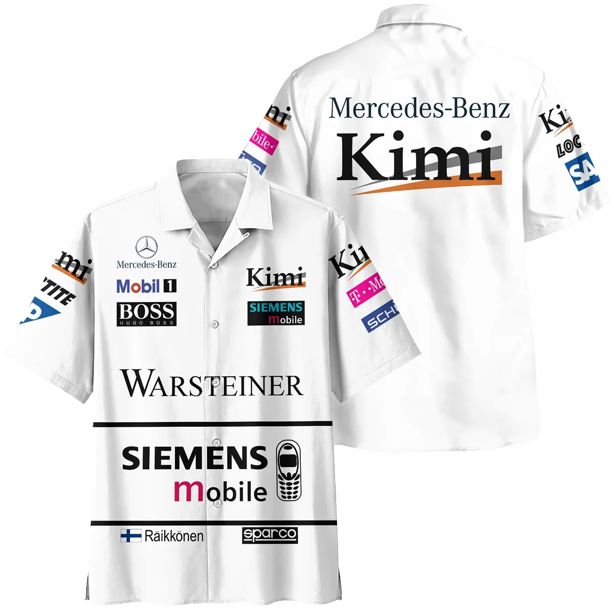 2003 Kimi Raikkonen Racing Suit McLaren F1 Hawaiian Shirt Unisex Motorsport Apparel BLVAKR191125A2HW