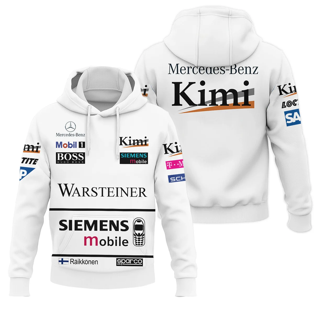 2003 Kimi Raikkonen Racing Suit McLaren F1 Hoodie Unisex Motorsport Apparel BLVAKR191125A2HD