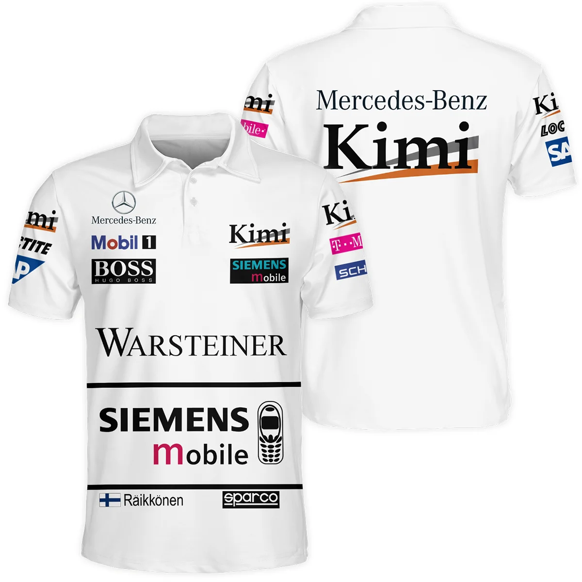 2003 Kimi Raikkonen Racing Suit McLaren F1 Polo Shirt Unisex Motorsport Apparel BLVAKR191125A2PL