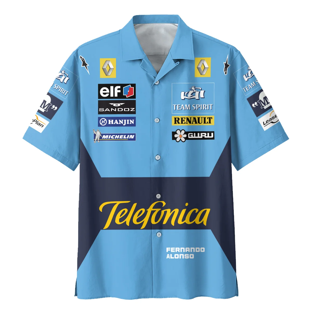 2005 Fernando Alonso Racing Suit Renault F1 Hawaiian Shirt BLVAFA030925A5HW - Image 2