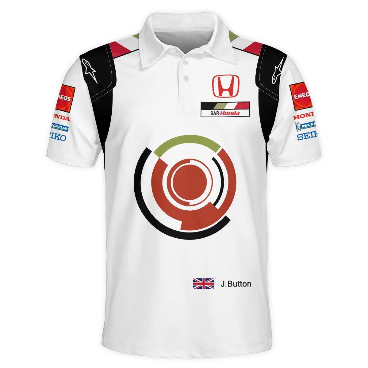 2005 Jenson Button Racing Suit BAR Honda F1 Polo Shirt BLVAJB010925A4PL - Image 2